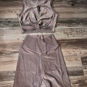 Aerie Offline brown workout set